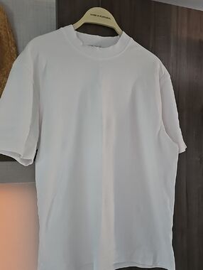 Zara Men's White Short Sleeve Crew Neck Tee